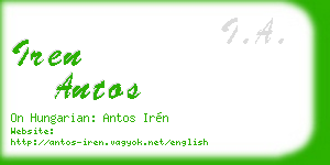 iren antos business card